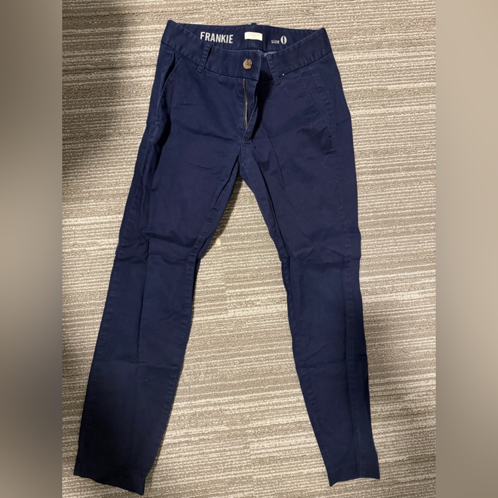 J Crew Women’s Chino Pants Size 0 Navy